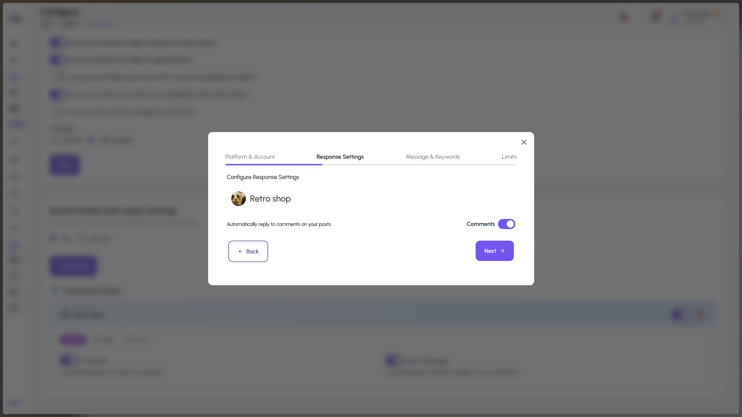 Configure Response Settings