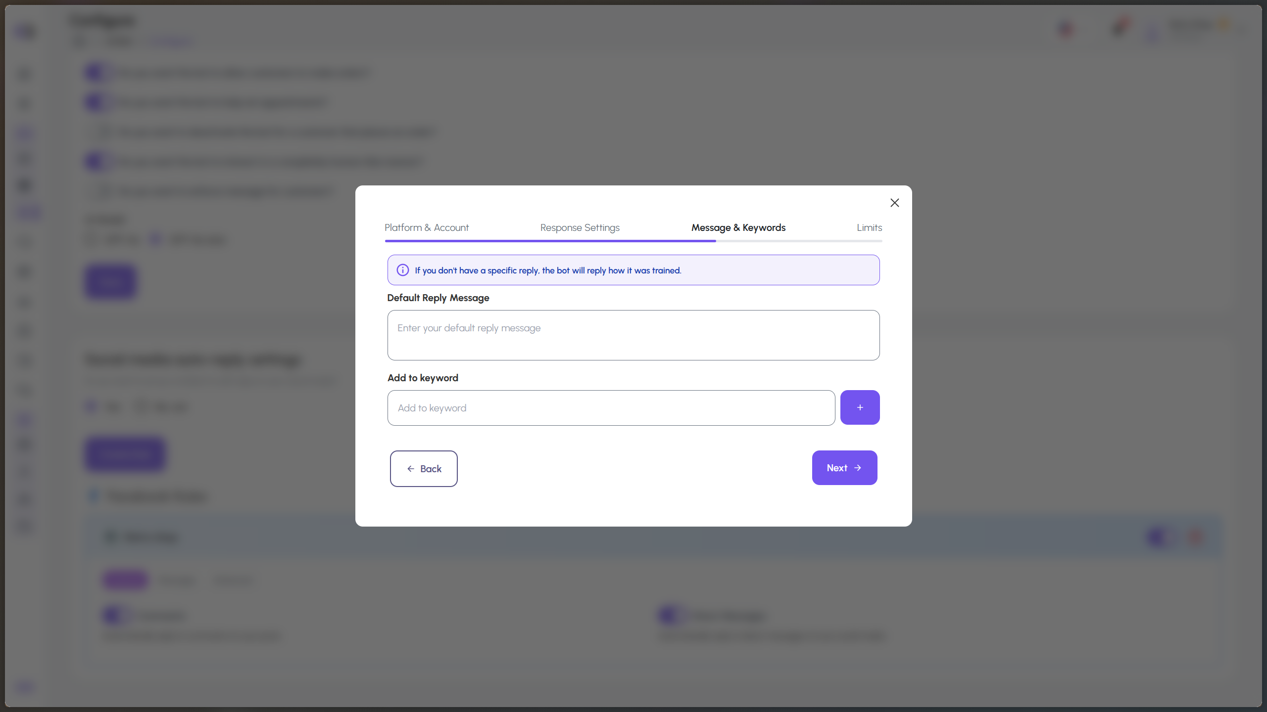 Define Message and Keywords