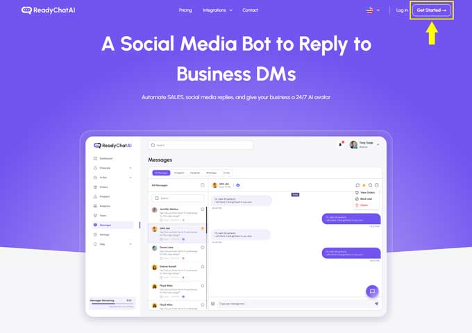 ReadyChatAI Signup Process