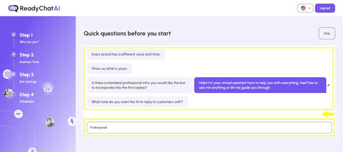 Proceso de encuesta de ReadyChatAI