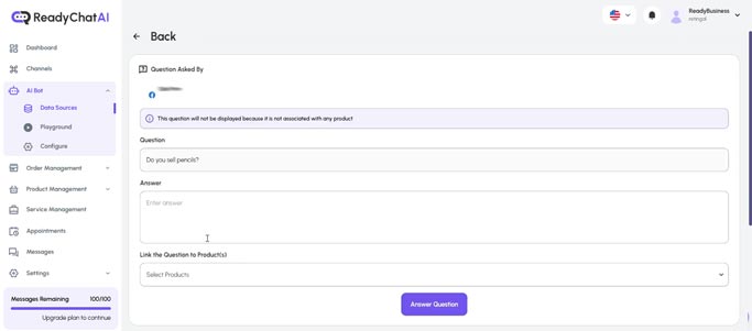 Interfaz de Respuesta de Pregunta