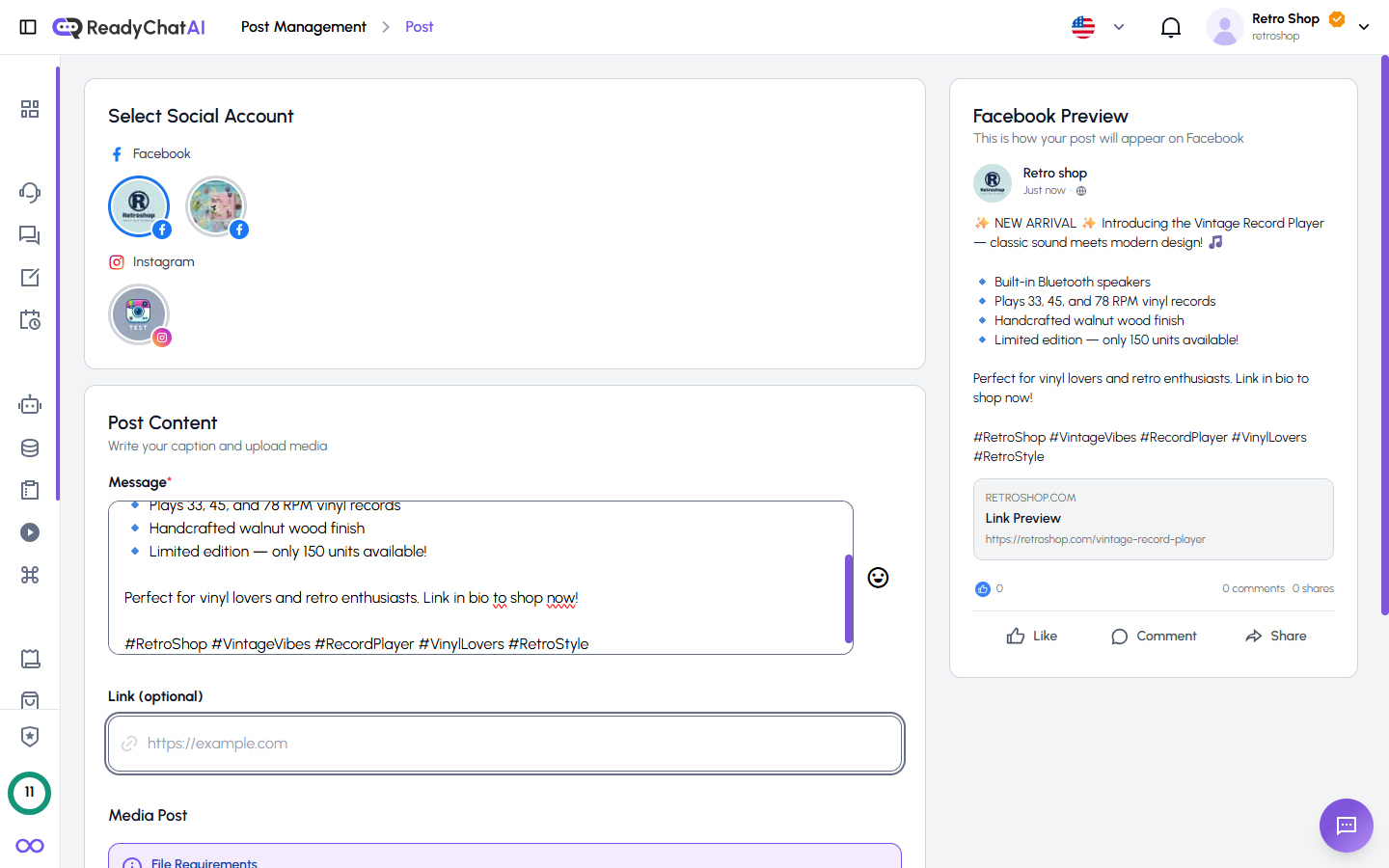 Formulario de Creación de Publicación